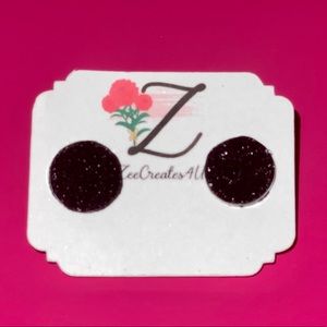 Black Resin Druzy Studs